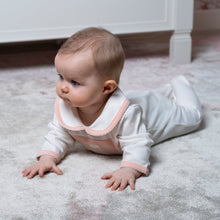 Load image into Gallery viewer, Embroidered Heart Sleepsuit &amp; Bib Set
