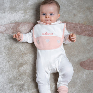 Embroidered Heart Sleepsuit