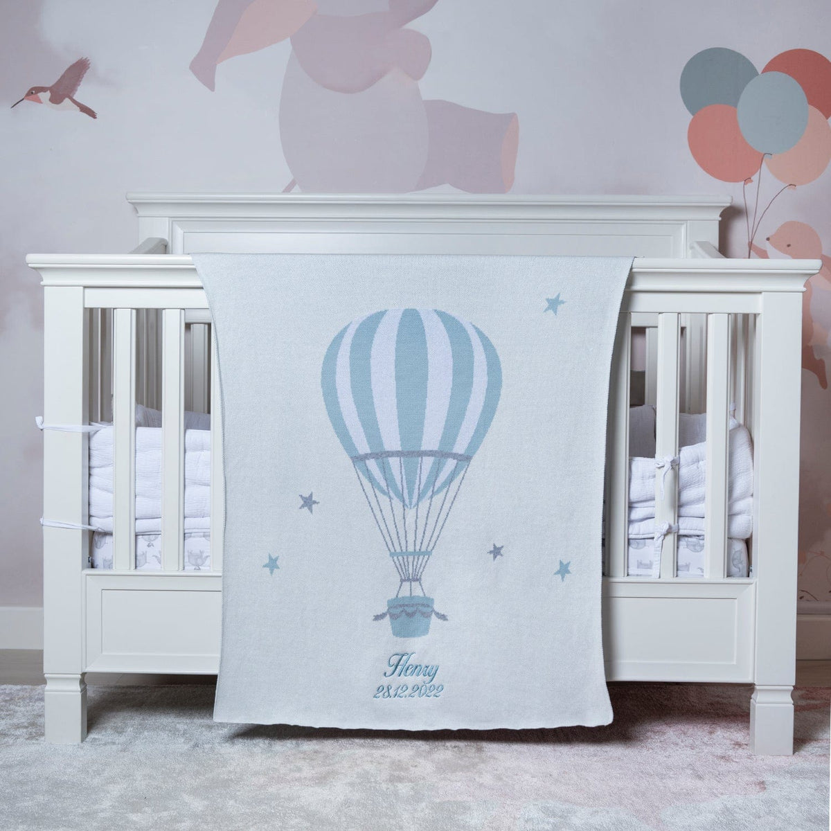 Hot Air Balloon Knit Blanket