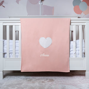 Organic Cotton Heart Blanket