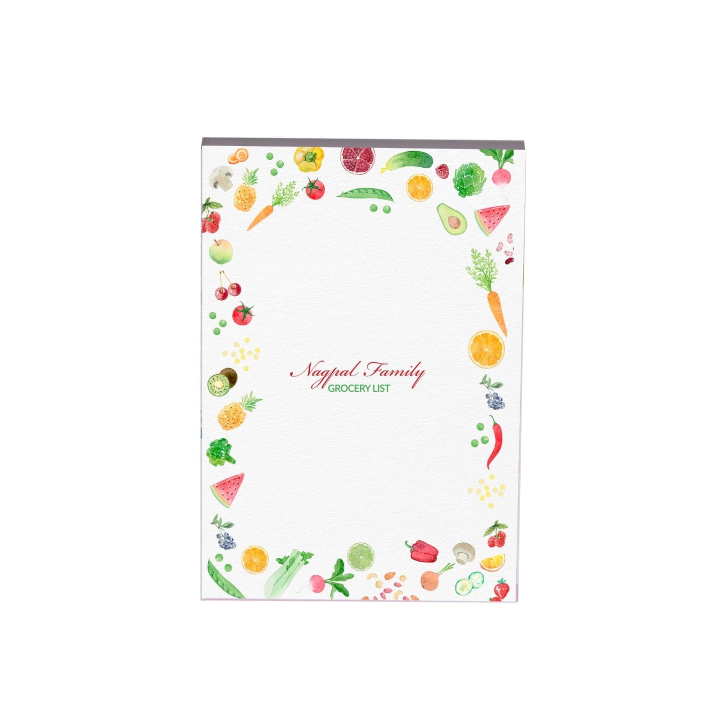 Personalised A5 Grocery Notepad