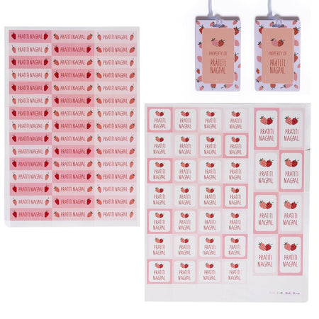 Sticker & Luggage Tag Set - Strawberry