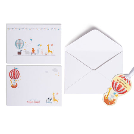 Personalised Notecard & Shape Tag Set of 15 - Circus