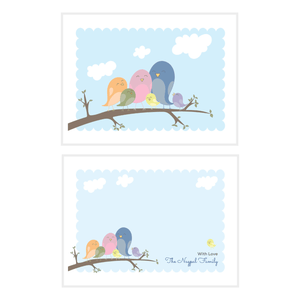 Personalised Family Notecard Set of 15