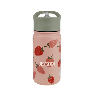 Strawberry Stainless Steel Water Bottle, 420 ML