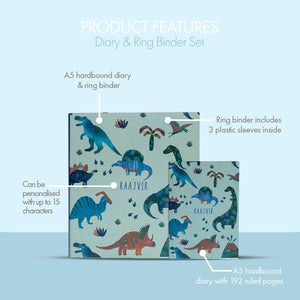 Diary & Ring Binder Set - Dinosaur