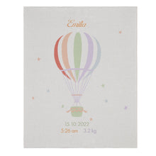 Load image into Gallery viewer, Hot Air Balloon Keepsake Knit Blanket
