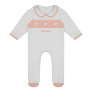 Embroidered Heart Sleepsuit