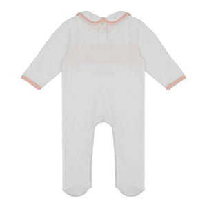 Embroidered Heart Sleepsuit & Bib Set