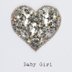 Embellished Heart Baby Card