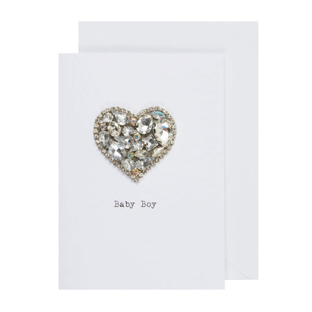 Embellished Heart Baby Card