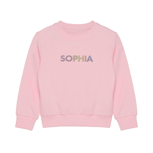 Embroidered Name Jersey Sweatshirt