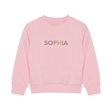 Embroidered Name Jersey Sweatshirt