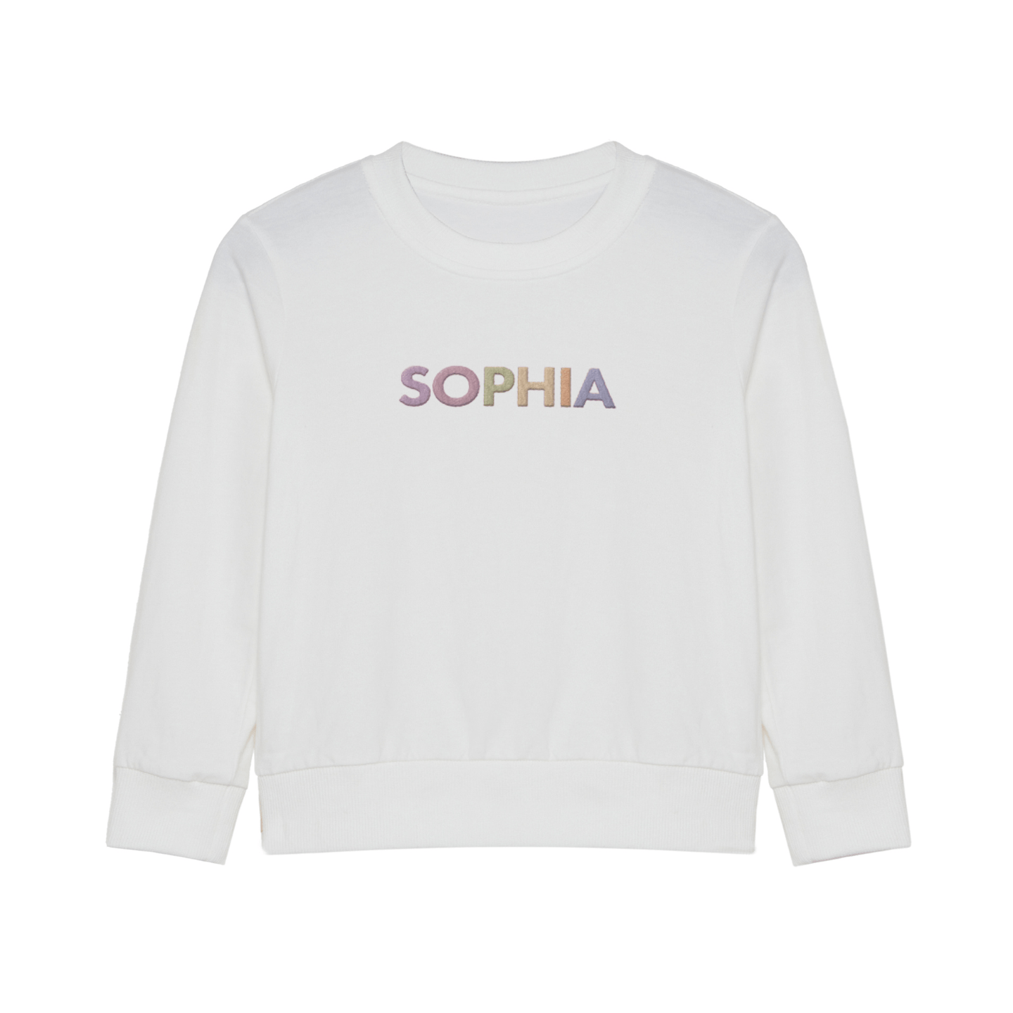 Embroidered Name Jersey Sweatshirt