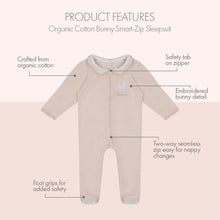 Load image into Gallery viewer, Bunny Smart-Zip Sleepsuit
