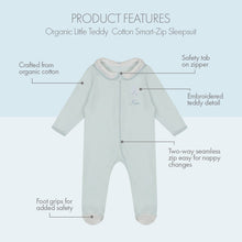 Load image into Gallery viewer, Teddy Smart-Zip Sleepsuit
