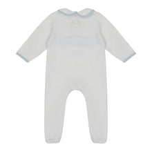 Load image into Gallery viewer, Embroidered Sailboat Sleepsuit &amp; Bib Set
