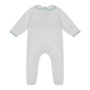 Embroidered Sailboat Sleepsuit & Bib Set