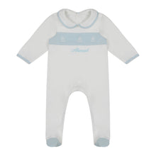 Load image into Gallery viewer, Embroidered Sailboat Sleepsuit
