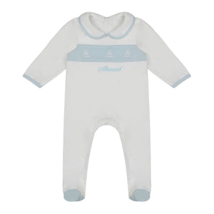 Embroidered Sailboat Sleepsuit