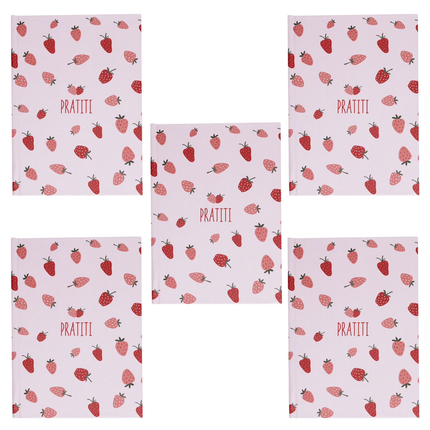 Party Favour: Personalised A5 Diary - Strawberry