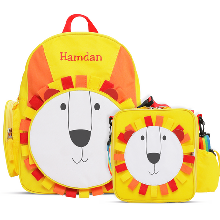 Lion Backpack & Lunch Bag Bundle