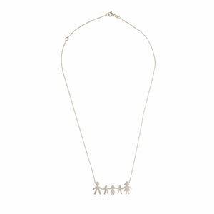 Family of Five Gold Necklace