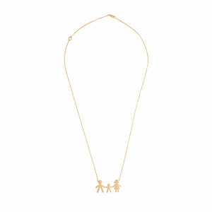 Family of Three Gold Necklace