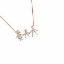 Load image into Gallery viewer, Family of Three Diamond Necklace
