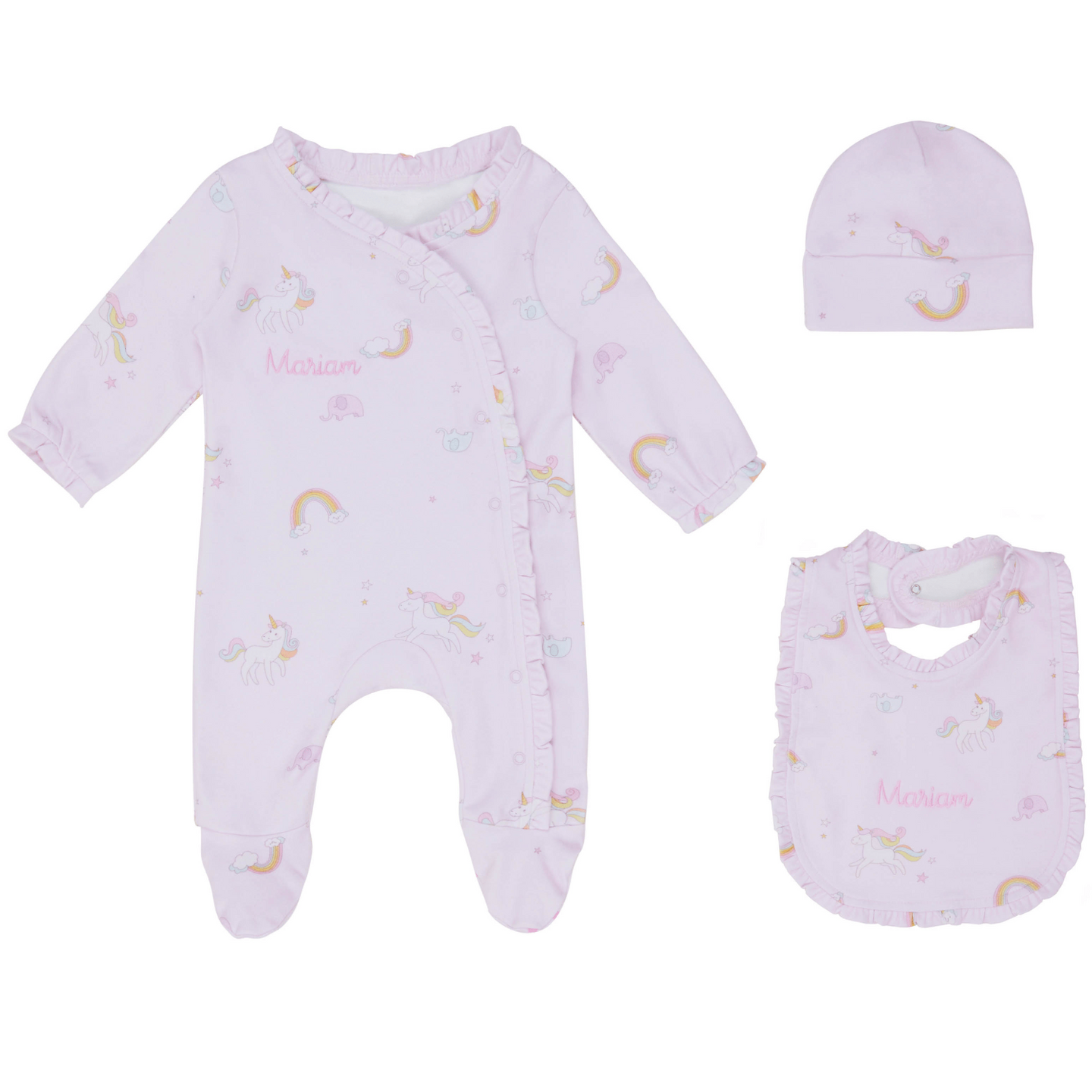 Unicorn Printed 3-Piece Matching Set