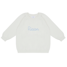 Load image into Gallery viewer, Embroidered Name Knit Sweater
