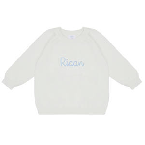 Embroidered Name Knit Sweater