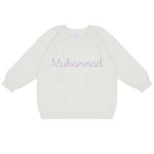 Load image into Gallery viewer, Embroidered Name Knit Sweater
