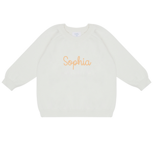 Embroidered Name Knit Sweater