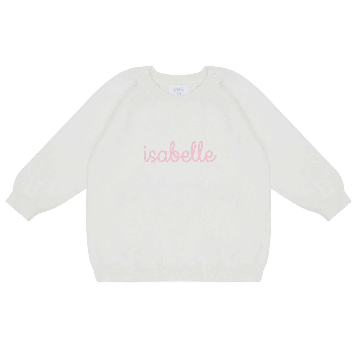 Embroidered Name Knit Sweater